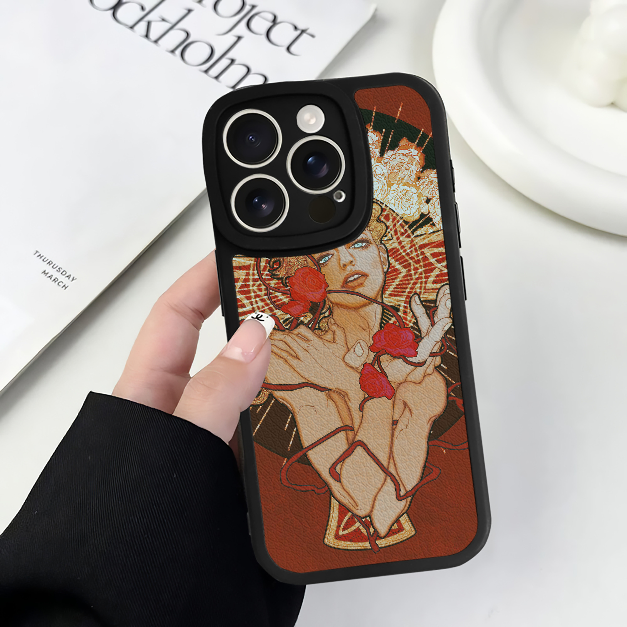 （画像用） ジョジョの奇妙な冒険 JoJo's Bizarre Adventure 【iPhone 16シリーズ対応】シリコンスマホケース（レザー調） 材質：シリコン